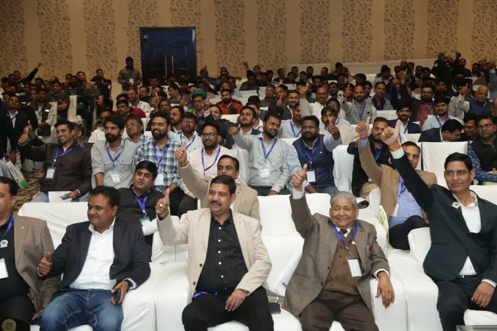 Solar stakeholders together in the conference hall at Suryasthan 2025 in Jaipur
